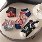 Meias Vintage Estampadas com Flores
