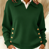 Vicenta | Jersey com Colarinho Polo e Botões