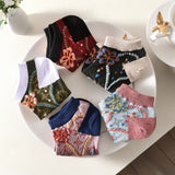 Meias Vintage Estampadas com Flores