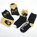 Meias Casuais com Estampa de Gato