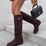 Botas de ante Mila marrón oscuro