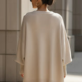 Jennifer | Oversized Jersey Draped Top with Wide Collar