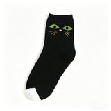 Meias Casuais com Estampa de Gato