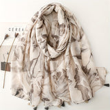 Cachecol Vintage com Estampa Floral