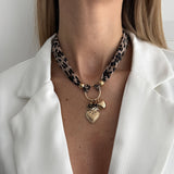 Leopard Heart Necklace