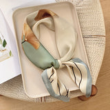 Cachecol Casual com Estampa de Folhas de Ginkgo