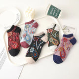 Meias Vintage Estampadas com Flores
