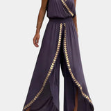 Lorena - Vestido Mono Detalhes Dourados