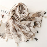 Cachecol Vintage com Estampa Floral
