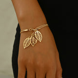 Pulseira Vintage com Folhas