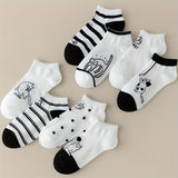 Conjunto de 4 Pares de Meias com Estampa de Gato