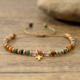 Pulseira Artesanal Vintage em Tecido