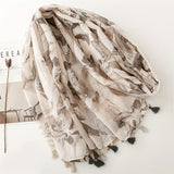 Cachecol Vintage com Estampa Floral