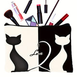 Bolsa com Estampa de Gato Estilizada