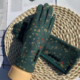 Luvas Térmicas com Estampa Floral