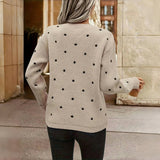 Suéter Tricot com Estampa de Poás Casual