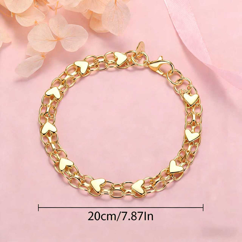 Pulseira Vintage em Forma de Coração
