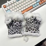 Luvas Térmicas com Estampa de Leopardo