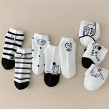 Conjunto de 4 Pares de Meias com Estampa de Gato