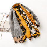 Cachecol Casual com Estampa de Leopardo