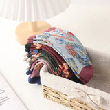 Meias Vintage Estampadas com Flores