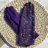 Luvas Térmicas com Estampa Floral