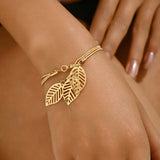 Pulseira Vintage com Folhas