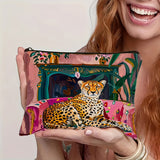 Casaco Vintage com Estampa de Leopardo