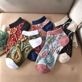 Meias Vintage Estampadas com Flores
