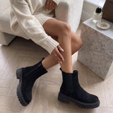 Botines Chelsea de ante Lania negros