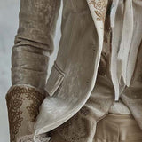 Constance | Ivory Embroidered Tailored Blazer
