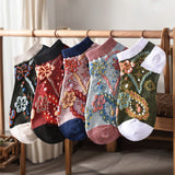 Meias Vintage Estampadas com Flores