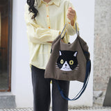Saco Casual com Estampa de Gato