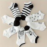 Conjunto de 4 Pares de Meias com Estampa de Gato