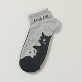 Meias Casuais com Estampa de Gato