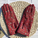 Luvas Térmicas com Estampa Floral