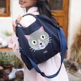 Saco Casual com Estampa de Gato