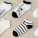 Conjunto de 4 Pares de Meias com Estampa de Gato
