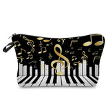 Bolsa Vintage com Estampa de Notas Musicais