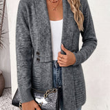 Xalviere | Cardigan Elegante para Mulheres - Frente Aberta & Cintura Ajustada