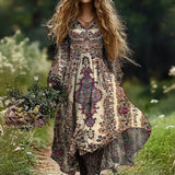 Vestido Vintage com Estampa Floral