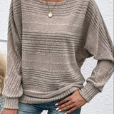BEAUMONT NICE | PULÔVER COM MANGAS BATWING RIBBADAS PARA MULHERES