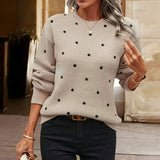 Suéter Tricot com Estampa de Poás Casual