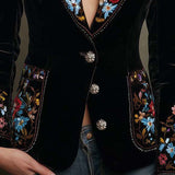 Apolline | Blazer Floral Bordado em Multicor