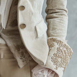 Constance | Ivory Embroidered Tailored Blazer