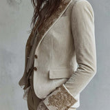 Constance | Ivory Embroidered Tailored Blazer