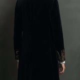 Léontine | Blazer Justo com Estampa Barroca em Preto