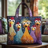 Thais | Bolsa Artesanal com Cinco Galinhas Coloridas
