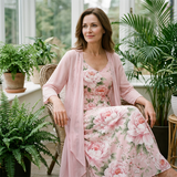 🌸👗Conjunto de duas peças florido elegante para mulher – o look perfeito para as férias de verão✨