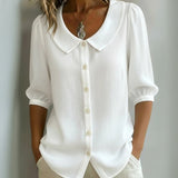 Camisa Casual de Tono Sólido